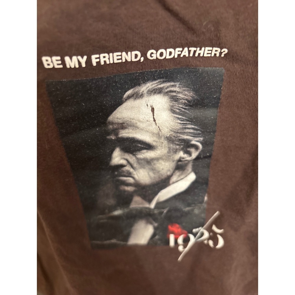 The Godfather Shoe Palace Don Corleone Graphic T-Shirt Brown Mens Large JM-9123 - Picture 8 of 8